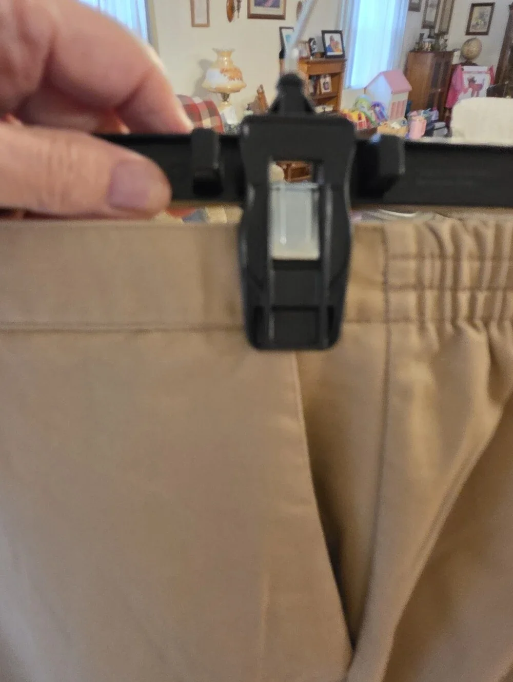 Womens Alfred Dunner Half Elastic Waist,2 Side pockets, Straight Leg, Tan